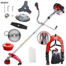 Roçadeira Profissional Toyama RT43L À Gasolina Motor 2T 43cc 1,7HP 10.000rpm + EXTRA Faca 2 Pontas, Faca 40 Dentes de Vídea e Escova de Aço 38 Cerdas