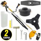 Roçadeira Profissional Vulcan VR260H 2T 26CC 0,9CV Potente, Lâmina Facão + Faca Extra 3 Pontas