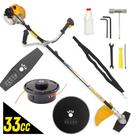 Roçadeira Profissional Vulcan VR330H 2T 33CC 1,3CV Lâmina Facão + Disco Circular de 80 Dentes