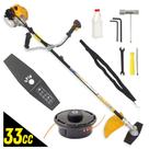 Roçadeira Profissional Vulcan VR330H 2T 33CC 1,3CV Partida Extremamente Leve com Lâmina 2 Pontas