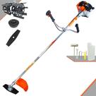 Roçadeira Profissional Vulcan VR430-S À Gasolina Motor 2 Tempos 43cc 1,7HP de Potência 10.000rpm Completo Para Todos os Tipos de Trabalho Com Carretel de Nylon e Lâmina 2 Pontas + Enxada Rotativa