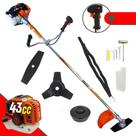 Roçadeira Profissional Vulcan VR430S 2T 43cc 1,7cv com Design Mais Robusto + Faca Extra de 3 Pontas