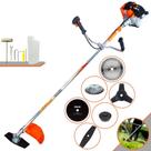 Roçadeira Profissional Vulcan VR430S À Gasolina 2 Tempos 43cc 1,7HP Cortador de Grama Lateral Completa Com Carretel de Nylon + Kit 4 Lâminas de Corte + Escova de Aço Para Concreto, Calçada, e Pavers