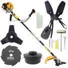 Roçadeira Profissional Vulcan VR520H 2T 52CC + Lâmina Faca de Oito Pontas Spin Espessura 1,5mm