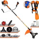 Roçadeira Profissional Vulcan VR520H 52cc 2,5HP 10.000rpm Completa Com Carretel e Lâmina 3 Pontas + Lâmina 2 Pontas + Lâmina 6 Pontas + Lâmina 40 Dentes + Lâmina 80 Dentes + Trimmer + Escova de Aço