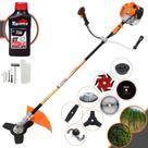 Roçadeira Profissional Vulcan VR520H 52cc + Faca 2 Pontas + Faca 40 Dentes + Faca 80 Dentes + Faca 6 Pontas + Trimmer + Escova Rotativa + Óleo Toyama