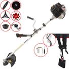 Roçadeira Robusta À Gasolina 2T Kawashima KW52-LE 52cc 2,5HP de Alta Rotação Com 6 Opções de Cortes Carretel de Nylon + Lâmina Facão + Lâmina 3 Pontas + Lâmina 6 Pontas + Lâmina 80 Dentes + Trimmer