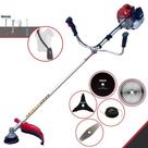 Roçadeira Robusta À Gasolina Kawashima BCJ431L 43cc 1,7HP 10.000rpm Para Todos os Tipos de Trabalhos Com Carretel de Nylon + Lâmina Facão + Lâmina 3 Pontas + Lâmina 40 Dentes Vídea + Lâmina 80 Dentes