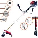 Roçadeira Robusta À Gasolina Kawashima BCJ431L 43cc 1,7HP de Potência Alta Rotação e Performance Completa Multifunções Com Carretel de Nylon + Lâmina Facão + Lâmina 40 Dentes Vídea + Escova de Aço