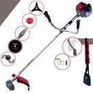 Roçadeira Robusta À Gasolina Kawashima BCJ620L 62cc 3HP 10.000rpm Aparador de Grama Multifuncional Completo 5 Em 1 Com Carretel de Nylon + Faca 2 Pontas + Faca 3 Pontas + Faca 80 Dentes + Trimmer