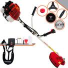 Roçadeira Robusta À Gasolina Kawashima KW52L 52cc 2,5HP 10.000rpm Para Todos os Tipos de Trabalhos Com Carretel de Nylon + Lâmina Facão + Lâmina 3 Pontas + Lâmina 40 Dentes Vídea + Lâmina 80 Dentes