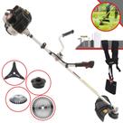 Roçadeira Robusta À Gasolina Kawashima KW52LE 52cc 2,5HP de Potência Alta Rotação e Performance Completa Multifunções Com Carretel de Nylon + Lâmina 3 Pontas + Lâmina 40 Dentes Vídea + Escova de Aço
