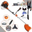 Roçadeira Robusta À Gasolina Terra GR520-XP 52cc 2,5HP Máquina de Corta Grama Com Carretel de Nylon e Lâmina Facão + Lâmina 3 Pontas + Lâmina 40 Dentes Vídea + Escova Rotativa de Aço 38 Cerdas + EPI