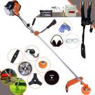 Roçadeira Robusta À Gasolina Terra GR520XP 2T 52cc 2,5HP Alta Rotação Com Carretel de Nylon e Lâmina 40 Dentes de Vídea + Kit Extra Lâmina 2 Pontas, Lâmina 3 Pontas, Lâmina 80 Dentes e Trimmer + EPI
