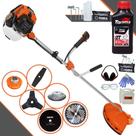 Roçadeira Robusta À Gasolina Terra GR520XP 52cc 6.500rpm Aparador de Grama Completo Com Carretel + Faca 2 Pontas + Faca 3 Pontas + Faca 40 Dentes de Vídea + Faca 80 Dentes + Escova + ÓLEO TOYAMA + EPI Roçadeira Robusta À Gasolina Terra GR520XP 52cc 6.500rpm Aparador de Grama Completo Com Carretel + Faca 2 Pontas + Faca 3 Pontas + Faca 40 Dentes de Vídea + Faca 80 Dentes + Escova + ÓLEO TOYAMA + EPI