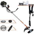 Roçadeira Robusta À Gasolina Terra GRH-520 52cc 2,5HP Alta Rotação e Performance Máquina de Corta Grama Com Carretel de Nylon e Lâmina Facão + Lâmina 40 Dentes Vídea + Escova Rotativa de Aço 38 Cerdas