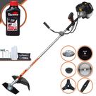 Roçadeira Robusta À Gasolina Terra GRH520 52cc 6.500rpm Aparador de Grama Completo Com Carretel + Faca 2 Pontas + Faca 3 Pontas + Faca 40 Dentes de Vídea + Faca 80 Dentes + Escova de Aço + ÓLEO TOYAMA Roçadeira Robusta À Gasolina Terra GRH520 52cc 6.500rpm Aparador de Grama Completo Com Carretel + Faca 2 Pontas + Faca 3 Pontas + Faca 40 Dentes de Vídea + Faca 80 Dentes + Escova de Aço + ÓLEO TOYAMA