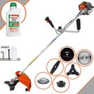 Roçadeira Robusta À Gasolina Vulcan VP330P 33cc 1,2HP 10000rpm Aparador de Grama 6 Em 1 C/ Carretel + Faca 2 Pontas + Faca 3 Pontas + Faca 40 Dentes Vídea + Faca 80 Dentes + Escova de Aço + ÓLEO STIHL