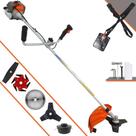 Roçadeira Robusta À Gasolina Vulcan VR330P 33cc 1,2HP 10.000rpm Para Todos os Tipos de Trabalhos Com Carretel de Nylon + Lâmina Facão + Lâmina 3 Pontas + Lâmina 6 Pontas + Lâmina 40 Dentes de Vídea
