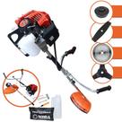 Roçadeira Robusta Completa Terra GRHB-430 Bipartida À Gasolina 43cc 1,7HP de Alta Rotação e Performance Com 4 Opções de Cortes Cabeçote Nylon + Lâmina Facão + Lâmina 3 Pontas + Lâmina 40 Dentes Vídea