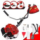 Roçadeira Robusta Kawashima KW43L À Gasolina 2T 43cc 1,7HP de Potência 10.000rpm Aparador de Grama Completo Para Todos os Tipos de Trabalho Com Lâmina 3 Pontas + Lâmina 80 Dentes + Carretel de Nylon