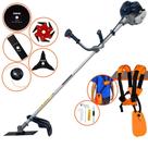 Roçadeira Robusta Lateral Anmax CG430B À Gasolina Motor 2T 43cc 2T 1,7HP 12.000rpm Multifuncional Completa 5 Em 1 Com Carretel de Nylon + Faca 2 Pontas + Faca 3 Pontas + Faca 6 Pontas + Faca 80 Dentes