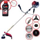 Roçadeira Robusta Lateral Kawashima BCJ521L À Gasolina 52cc 2,5HP 10000rpm Com Carretel Nylon e Lâmina Facão + Lâmina 3 Pontas + Lâmina 40 Dentes Vídea + Lâmina 80 Dentes + Escova de Aço + ÓLEO TOYAMA