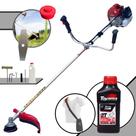 Roçadeira Robusta Lateral Kawashima BCJ620-L À Gasolina 62cc 3HP de Potência 10.000rpm Aparador de Grama de Alta Performance e Potência Completa Com Carretel de Nylon + Lâmina Facão + ÓLEO TOYAMA 2T