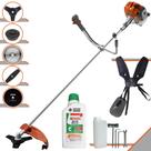 Roçadeira Robusta Tekna RL430ACNTK À Gasolina 43cc Com Carretel + Faca 2 Pontas + Faca 3 Pontas + Faca 40 Dentes + Faca 80 Dentes + ÓLEO STIHL 2T