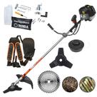 Roçadeira Robusta Terra GRH430 À Gasolina 2T 43cc 1,7HP de Potência 6.500rpm Podador de Grama Completo Para Todos os Tipos de Trabalho Com Lâmina 3 Pontas + Lâmina 40 Dentes + Carretel de Nylon Roçadeira Robusta Terra GRH430 À Gasolina 2T 43cc 1,7HP de Potência 6.500rpm Podador de Grama Completo Para Todos os Tipos de Trabalho Com Lâmina 3 Pontas + Lâmina 40 Dentes + Carretel de Nylon