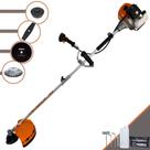 Roçadeira Robusta Terra GRHB-430 Bipartido À Gasolina 2T 43cc 1,7HP de Potência 12.000rpm Profissional Multifunções Com Carretel de Nylon + Lâmina Facão + Lâmina 80 Dentes + Escova de Aço 38 Cerdas