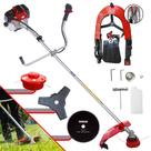 Roçadeira Robusta Toyama RT43L À Gasolina 43cc Motor 2 Tempos 1,7HP de Potência 10.000rpm Com Carretel de Nylon + Lâmina 3 Pontas + Lâmina 80 Dentes