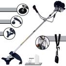 Roçadeira Robusta Toyama RT43LB25A À Gasolina 43cc 2 Tempos 1,7HP de Potência 10.000rpm Com Carretel de Nylon + Lâmina 3 Pontas + Lâmina 80 Dentes