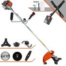 Roçadeira Robusta Vulcan VR330P À Gasolina 33cc 1,2HP 10.000rpm Para Todos os Tipos de Trabalho Com Carretel e Lâmina 3 Pontas + Lâmina Facão + Lâmina 40 Dentes de Vídea + Lâmina 80 Dentes + Trimmer