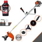 Roçadeira Robusta Vulcan VR330P À Gasolina 33cc 1,2HP de Potência 10.000rpm Completa Com Carretel de Nylon + Lâmina 2 Pontas + Lâmina 3 Pontas + Lâmina 40 Dentes + Lâmina 80 Dentes + ÓLEO TOYAMA 2T