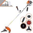 Roçadeira Robusta Vulcan VR430P À Gasolina Motor 2 Tempos 43cc 2T 1,7HP 10.000rpm Multifuncional Completa 5 Em 1 Com Carretel de Nylon + Faca 2 Pontas + Faca 3 Pontas + Faca 6 Pontas + Faca 80 Dentes