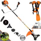 Roçadeira Robusta Vulcan VR520H À Gasolina 52cc 2,5HP 10.000rpm Para Todos os Tipos de Trabalho Com Carretel e Lâmina 3 Pontas + Lâmina Facão + Lâmina 40 Dentes de Vídea + Lâmina 80 Dentes + Trimmer