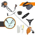 Roçadeira Tekna RL430-P À Gasolina 43cc 1,7HP 10.000rpm Máquina de Corta Grama Completa Com Carretel de Nylon + Lâmina 2 Pontas + Lâmina 3 Pontas