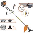 Roçadeira Tekna RL430-P À Gasolina 43cc 1,7HP Completa 4 Em 1 Com Carretel Nylon + Lâmina 3 Pontas + Lâmina 40 Dentes + Escova de Aço 38 Cerdas