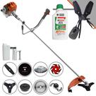 Roçadeira Tekna RL430ACNTK 43cc 1,7HP Com Carretel + Facas 2 Pontas, 3 Pontas, 6 Pontas, 40 Dentes, 80 Dentes, Trimmer, Escova de Aço + ÓLEO STIHL