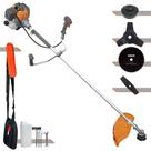 Roçadeira Tekna RL430P À Gasolina 43cc 1,7HP 10.000rpm Multifunções Com Carretel Nylon + Lâmina 2 Pontas + Lâmina 3 Pontas + Lâmina 80 Dentes