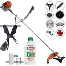 Roçadeira Tekna RL520ACG2 52cc 2HP Com Carretel + Facas 2 Pontas, 3 Pontas, 6 Pontas, 40 Dentes, 80 Dentes, Trimmer, Escova de Aço + ÓLEO STIHL 2T