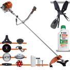 Roçadeira Tekna RL520ACNTK 52cc 2HP Com Carretel + Facas 2 Pontas, 3 Pontas, 6 Pontas, 40 Dentes, 80 Dentes, Trimmer, Escova de Aço + ÓLEO STIHL 2T