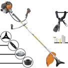 Roçadeira Tekna RL520P À Gasolina 52cc 2HP Multifuncional Com Carretel Nylon + Faca 2 Pontas + Faca 3 Pontas + Escova de Aço Rotativa 38 Cerdas