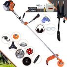 Roçadeira Terra GR520XP 2T 52cc 8 Em 1 Ideal À Todos os Tipos de Trabalhos Com Carretel Nylon + Faca 2 Pontas + Faca 3 Pontas + Faca 6 Pontas + Faca 40 Dentes + Faca 80 Dentes + Trimmer + Escova + EPI