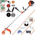 Roçadeira Terra GR520XP 52cc 2,5HP Alta Potência Com Carretel Nylon e Faca 40 Dentes de Vídea + Kit Faca 2 Pontas, Faca 3 Pontas, Faca 6 Pontas, Faca 80 Dentes, Trimmer e Escova + ÓLEO STIHL 2T + EPI