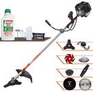 Roçadeira Terra GRH-430 43cc 1,7HP 6.500rpm 8 Em 1 Com Carretel Nylon e Faca 3 Pontas + Kit Faca 2 Pontas, Faca 6 Pontas, Faca 40 Dentes de Vídea, Faca 80 Dentes e Trimmer + Escova de Aço + ÓLEO STIHL