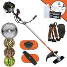 Roçadeira Terra GRH520 À Gasolina Motor 2 Tempos 52cc 2,5HP de Potência Alta Rotação Multifunções Completo Para Todos os Tipos de Trabalho Com Carretel de Nylon + Faca 2 Pontas + Faca 40 Dentes Vídea