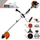 Roçadeira Terra GRHB430 Bi-Partida À Gasolina 2T 43cc 1,7HP Alta Rotação Com Carretel e Lâmina Facão + Lâmina 3 Pontas, Lâmina 6 Pontas, Lâmina 40 Dentes de Vídea, Lâmina 80 Dentes, Trimmer + Escova