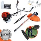 Roçadeira Terra GRHB430 Bi-Partida À Gasolina Motor 2 Tempos 43cc 1,7HP de Potência Alta Rotação Completo Para Todos os Tipos de Trabalho Com Carretel de Nylon + Faca 2 Pontas + Faca 40 Dentes Vídea